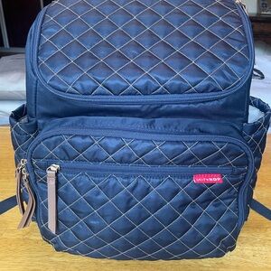 Skip Hop Diaper Bag Backpack: Multi-Function with Changing Pad, Navy